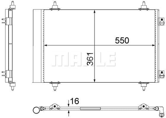 Condenser, air conditioning BEHR AC 487 000S