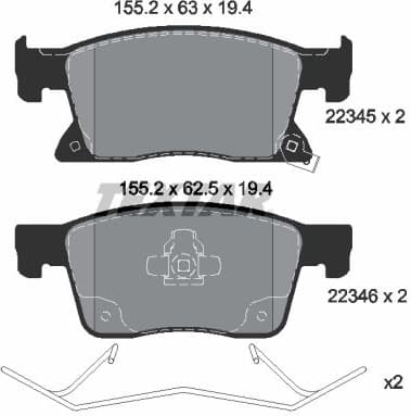 Brake Pad Set, disc brake 2234501