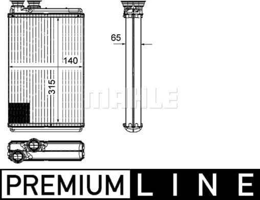 Heat Exchanger, interior heating BEHR *** PREMIUM LINE *** AH 195 000P