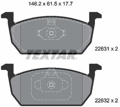 Brake Pad Set, disc brake Q+ 2263101