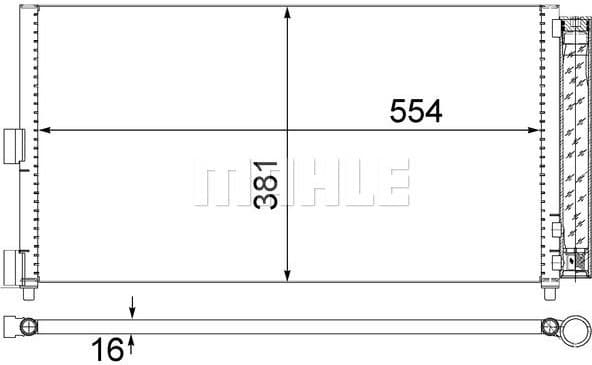Condenser, air conditioning BEHR AC 372 000S
