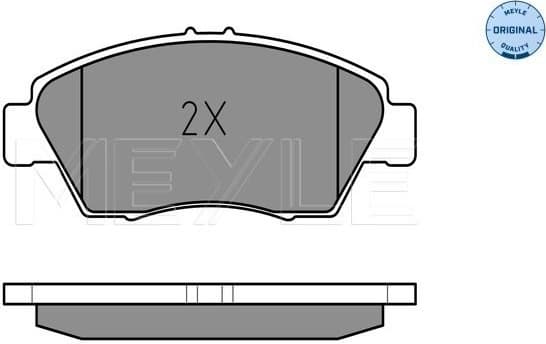 Brake Pad Set, disc brake MEYLE-ORIGINAL: True to OE. 025 216 9416/W