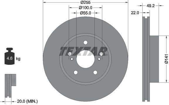 Brake Disc PRO 92179503