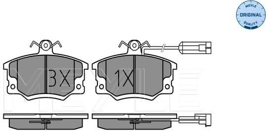 Brake Pad Set, disc brake MEYLE-ORIGINAL: True to OE. 025 208 3317/W