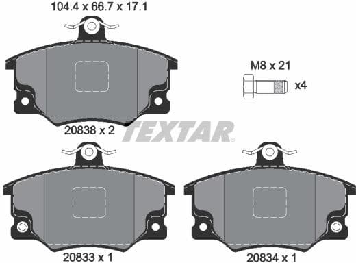 Brake Pad Set, disc brake Q+ 2083302