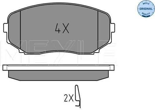 Brake Pad Set, disc brake MEYLE-ORIGINAL: True to OE. 025 245 4417/W