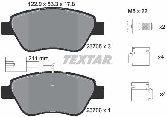 Brake Pad Set, disc brake Q+ 2370502