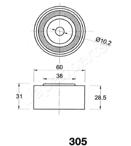 Tensioner, timing belt BE-305 - image 2