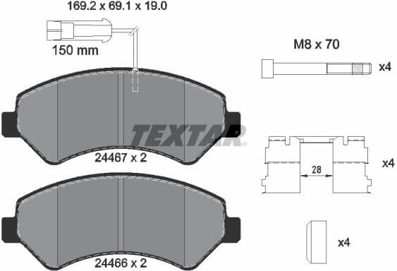 Brake Pad Set, disc brake Q+ 2446703