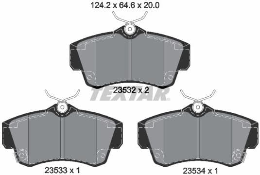 Brake Pad Set, disc brake Q+ 2353202