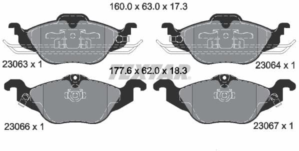 Brake Pad Set, disc brake Q+ 2306302