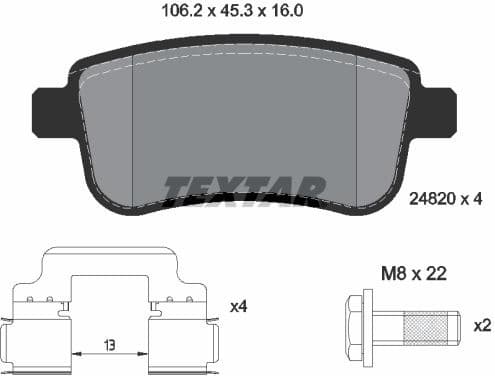 Brake Pad Set, disc brake Q+ 2482001