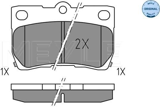 Brake Pad Set, disc brake MEYLE-ORIGINAL: True to OE. 025 243 2317