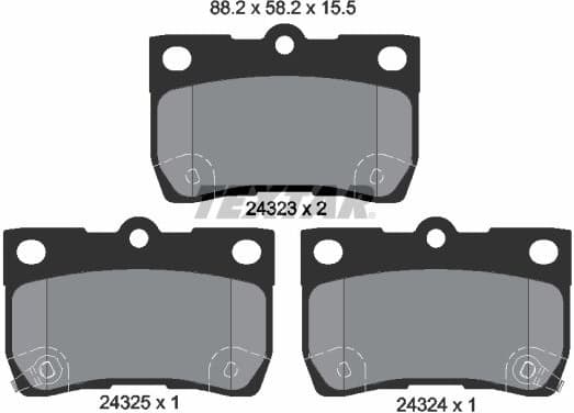 Brake Pad Set, disc brake 2432301