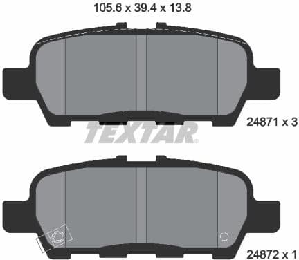Brake Pad Set, disc brake 2487101