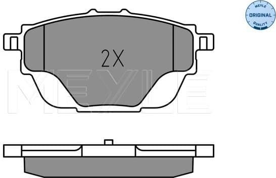Brake Pad Set, disc brake MEYLE-ORIGINAL: True to OE. 025 258 2717 - image 2