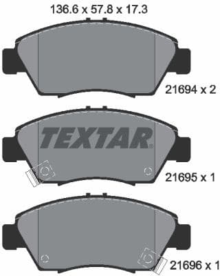 Brake Pad Set, disc brake 2169401