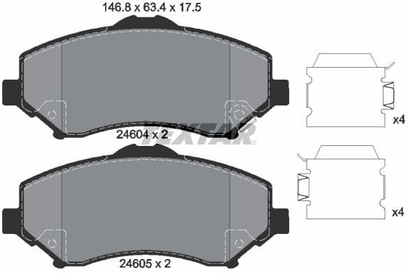 Brake Pad Set, disc brake Q+ 2460402