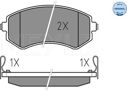 Brake Pad Set, disc brake MEYLE-ORIGINAL: True to OE. 025 235 0216/W