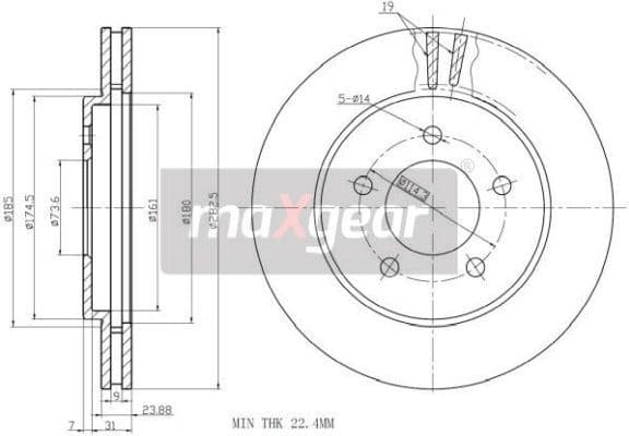 Brake Disc 19-1004 - image 2