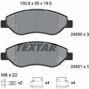 Brake Pad Set, disc brake Q+ 2455001