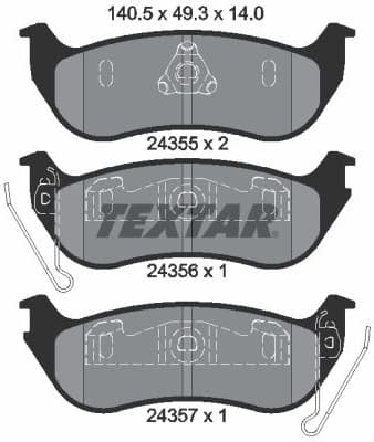 Brake Pad Set, disc brake 2435501