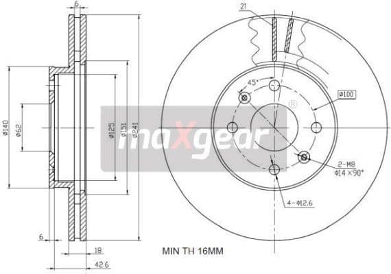 Brake Disc 19-1937 - image 2