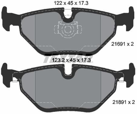 Brake Pad Set, disc brake Q+ 2169103
