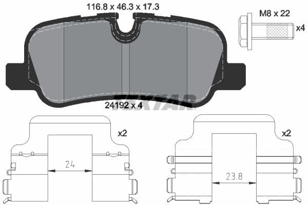 Brake Pad Set, disc brake Q+ 2419204