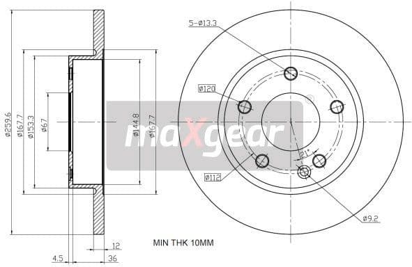 Brake Disc 19-1193 - image 2