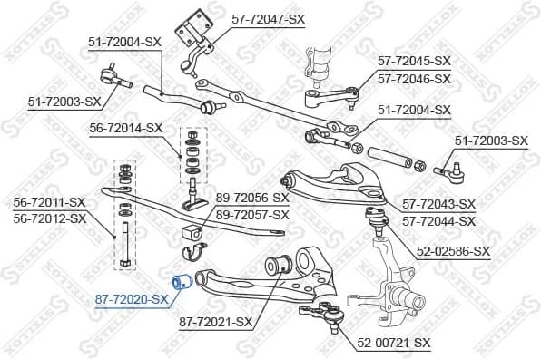 Mounting, control/trailing arm 87-72020-SX - image 2