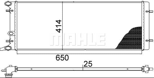 Radiator, engine cooling BEHR CR 368 001S