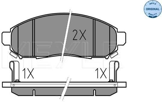 Brake Pad Set, disc brake MEYLE-ORIGINAL: True to OE. 025 242 2716/W