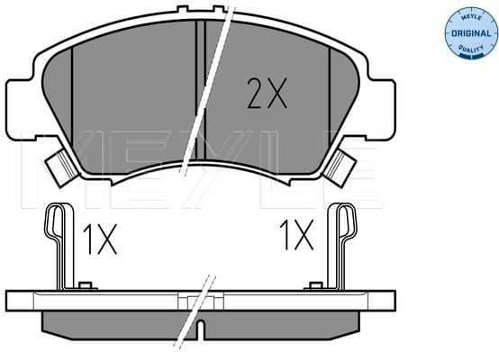 Brake Pad Set, disc brake MEYLE-ORIGINAL: True to OE. 025 216 9715/W