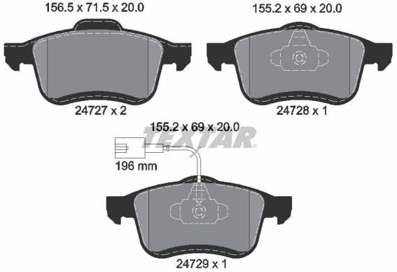 Brake Pad Set, disc brake Q+ 2472701