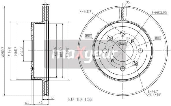 Brake Disc 19-1045 - image 2
