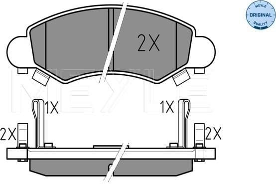Brake Pad Set, disc brake MEYLE-ORIGINAL: True to OE. 025 232 5316/W