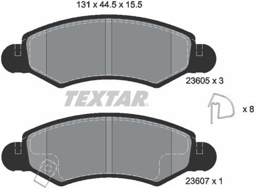 Brake Pad Set, disc brake Q+ 2360501