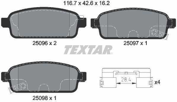 Brake Pad Set, disc brake Q+ 2509606