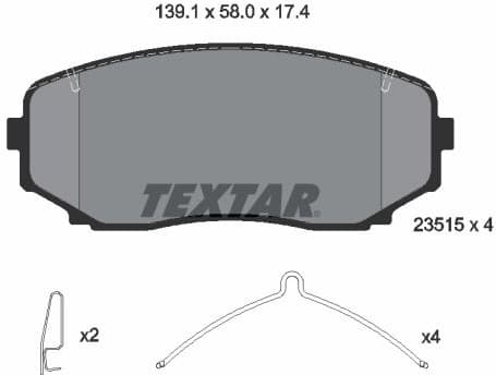 Brake Pad Set, disc brake 2351503