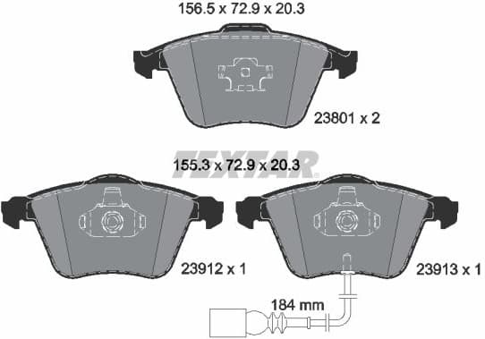 Brake Pad Set, disc brake Q+ 2380101