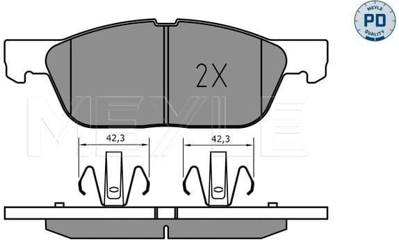 Brake Pad Set, disc brake MEYLE-ORIGINAL: True to OE. 025 224 1219