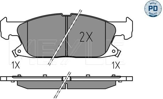 Brake Pad Set, disc brake MEYLE-ORIGINAL: True to OE. 025 224 1219 - image 2