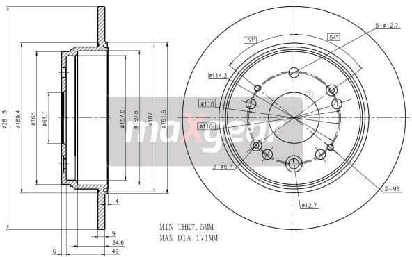 Brake Disc 19-1021 - image 2
