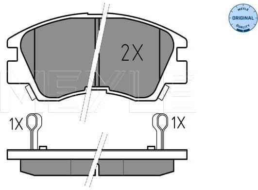 Brake Pad Set, disc brake MEYLE-ORIGINAL: True to OE. 025 213 7316/W