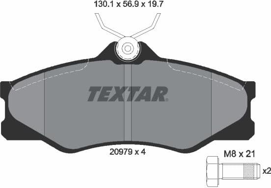 Brake Pad Set, disc brake 2097904