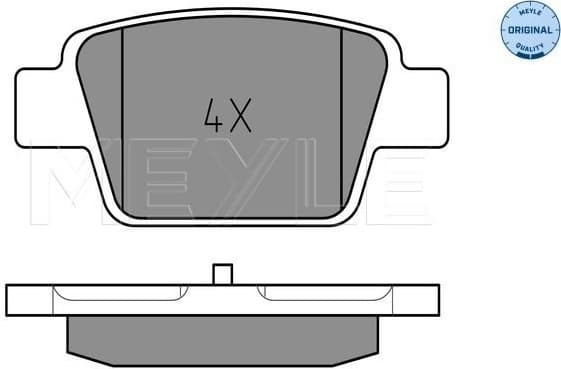 Brake Pad Set, disc brake MEYLE-ORIGINAL: True to OE. 025 237 1415