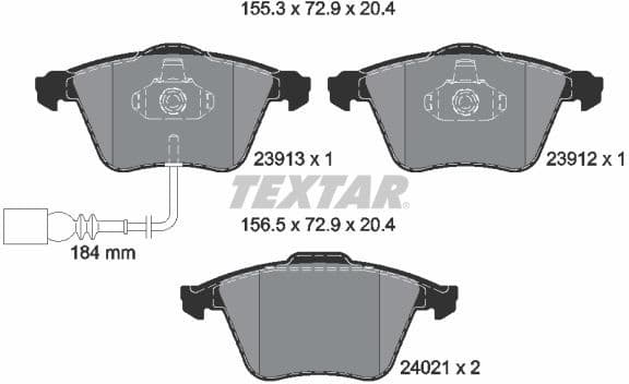 Brake Pad Set, disc brake Q+ 2391301