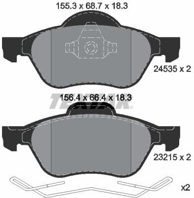 Brake Pad Set, disc brake Q+ 2453501