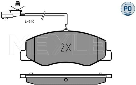 Brake Pad Set, disc brake MEYLE-PD: Advanced performance and design. 025 251 7218/PD